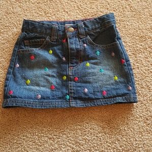 📣 SALE!! GIRL'S polka dot jean skirt